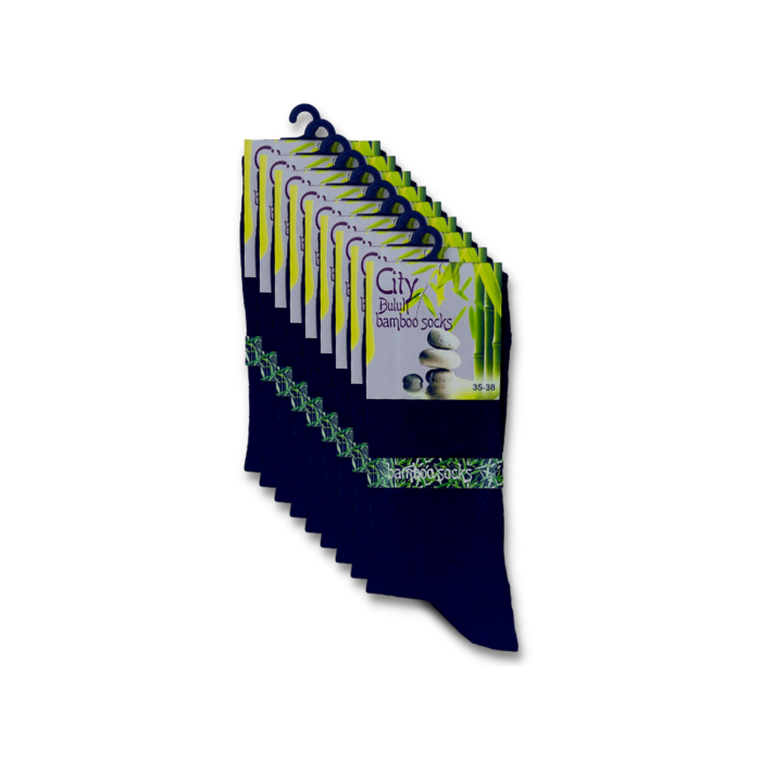 9 paar zachte Bamboe sokken Naadloos Donker Marineblauw