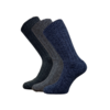 3 paar Noorse wollen sokken - Antraciet/Grijs/Jeansblauw