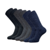 6 paar Noorse wollen sokken - Antraciet/Grijs/Jeansblauw