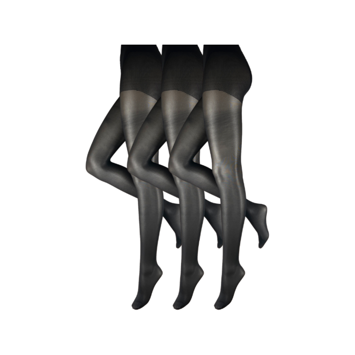 Corrigerende panty 3 stuks 30 den grafietgrijs