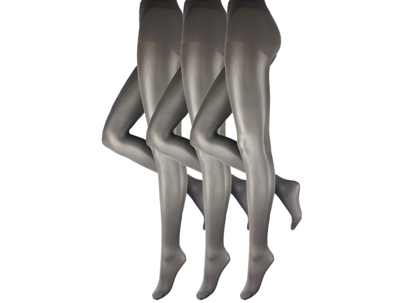 Corrigerende panty 3 stuks 30 den platinagrijs