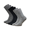 6 paar Noorse wollen sokken zwart/grijs mix