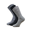 3 paar Noorse wollen sokken Antraciet, Gemêleerd grijs en blauw
