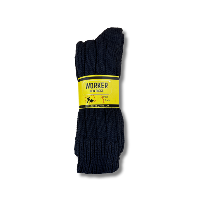3 Paar Noorse werksokken thermo zwart