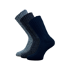 3 Paar Noorse sokken thermo blauw mix