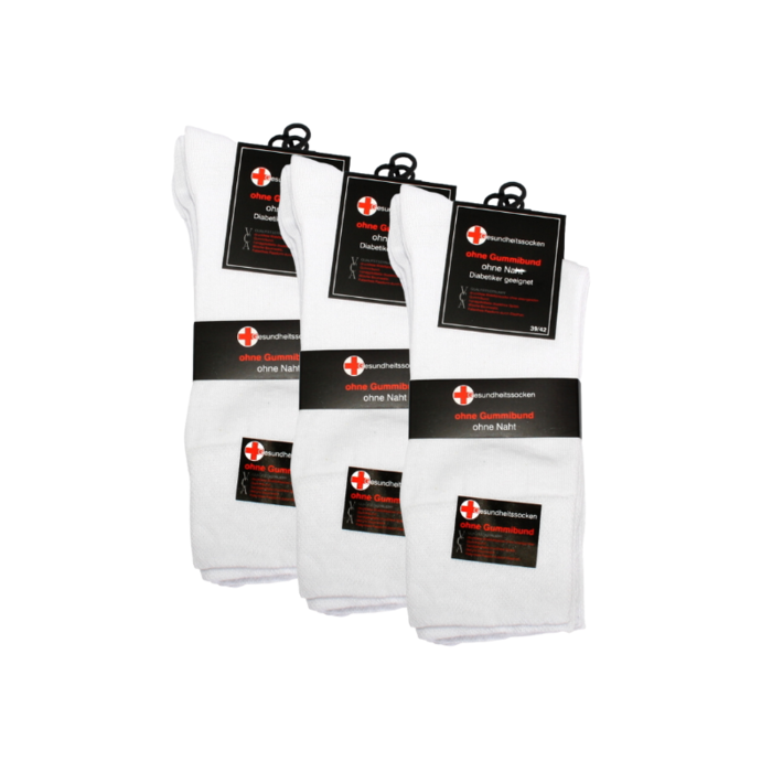 9 paar diabetes sokken Drukvrije boord Wit