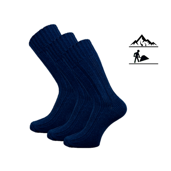 3 Paar Noorse werksokken thermo Marineblauw