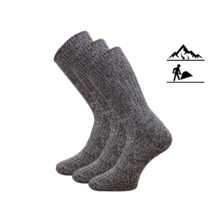 3 Paar Noorse werksokken thermo grijs