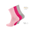 Sportsokken met badstof zool - Gekamd katoen - 3-Pack - Roze/Fuchsia/Grijs