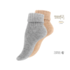 2 paar dames wollen sokken met Alpacawol Grijs/Beige
