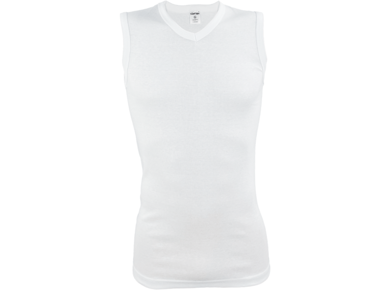 A-shirt V-hals mouwloos Wit