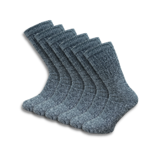 6 paar Bonanza werksokken heavy basic grijs