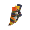 3 paar Noorse wollen sokken Hygge Gemixt Blauw/Geel/Oranje