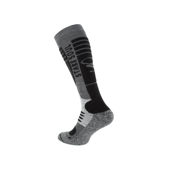 Skisokken Snowboardsokken Grijs/Zwart