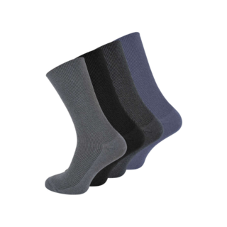 4 pack diabetes sokken Zonder elastische boord Naadloos Blauw/Gijs Mix