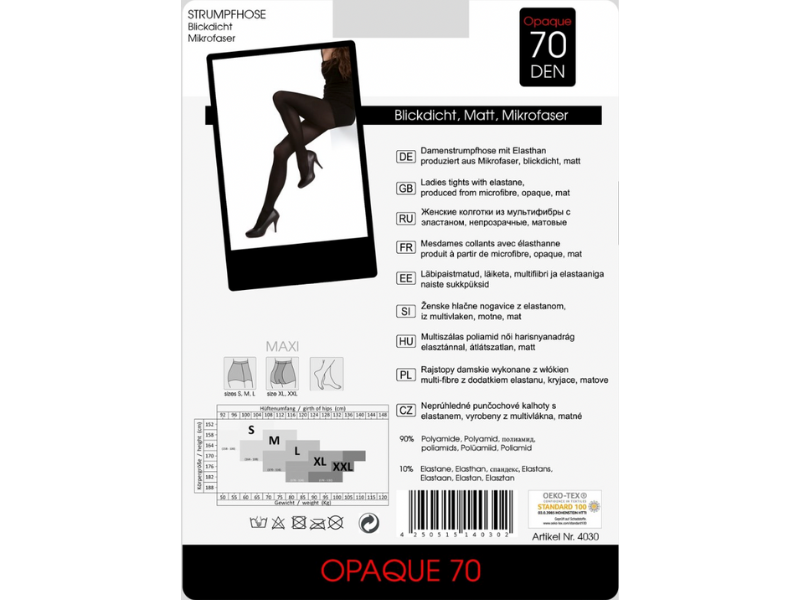 Panty 70 denier Blikdichte panty Royal-blauw