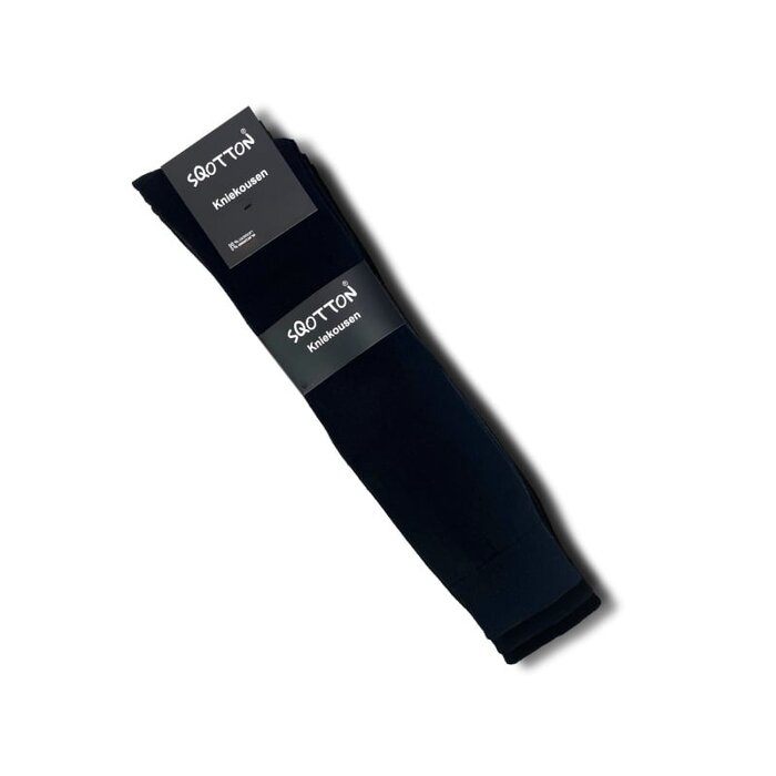 3 paar Kniekousen Basic Katoen Zwart