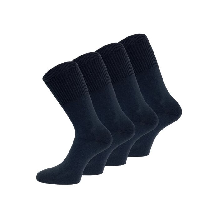 4 paar Niet knellende sokken Wijde boord Basic Zwart