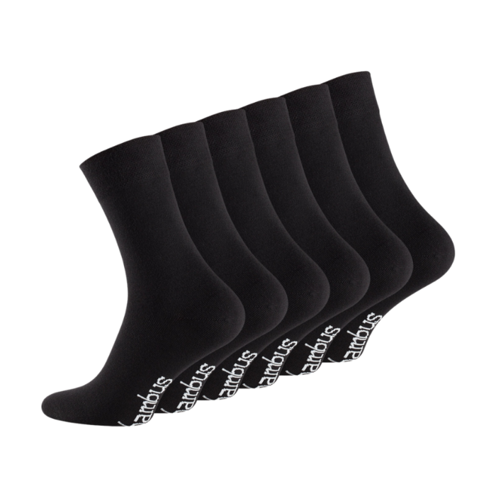 6 paar Bamboe sokken Naadloos Zwart