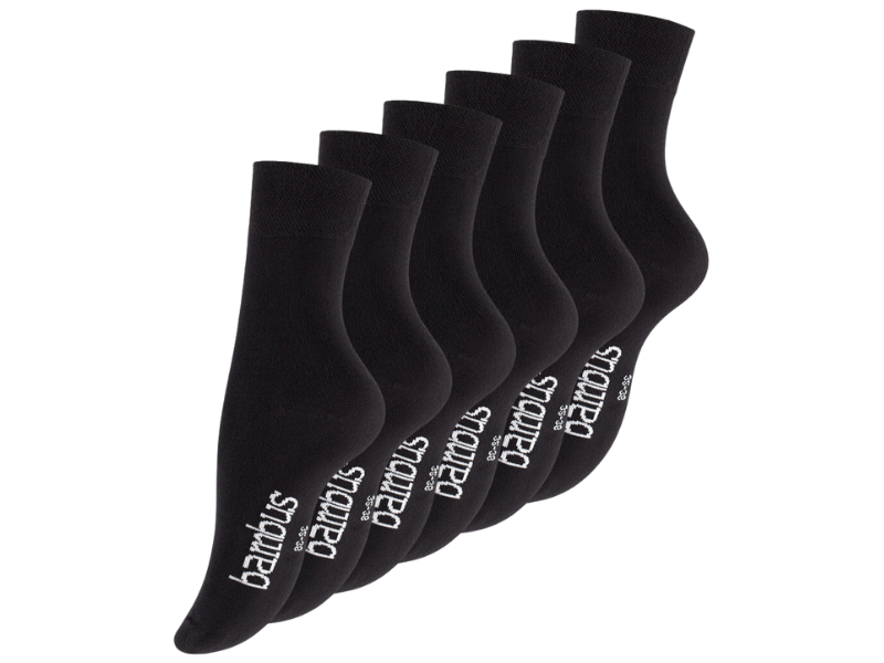 6 paar Bamboe sokken Naadloos Zwart