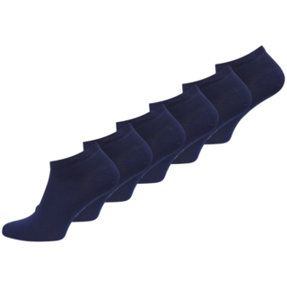 6 paar Bamboe sneakersokken Naadloos Marineblauw
