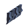 10 paar Damessokken Dots Stripes - Jeans/Blauw-mix