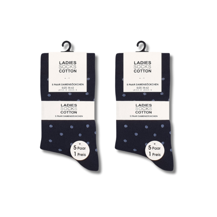 Damessokken Dots Stripes - Jeans/Blauw-mix