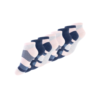 8 paar Meisjes sneakersokken Dots/Stripes-mix
