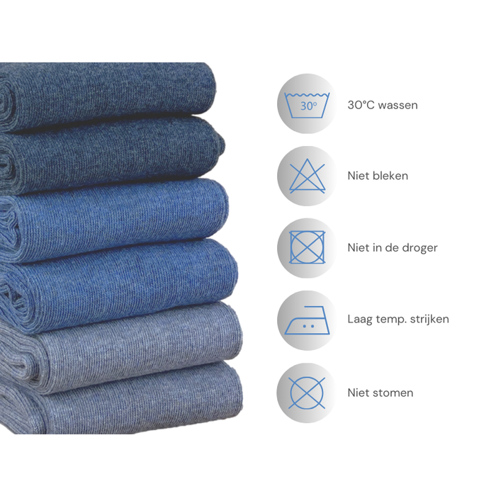 6 paar katoenen sokken naadloos jeans-mix
