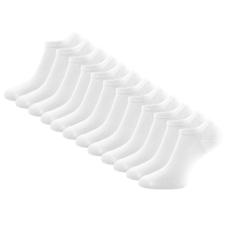 12 paar Katoenen sneakersokken Naadloos Wit