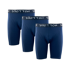 3-Pack boxershort lange pijp Marineblauw
