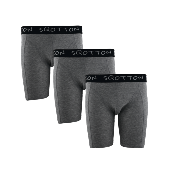 3-Pack boxershort lange pijp Donkergrijs