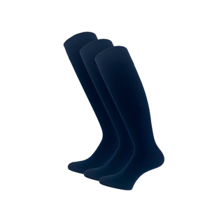3 paar Katoenen kniekousen Naadloos Drukvrije boord Marineblauw