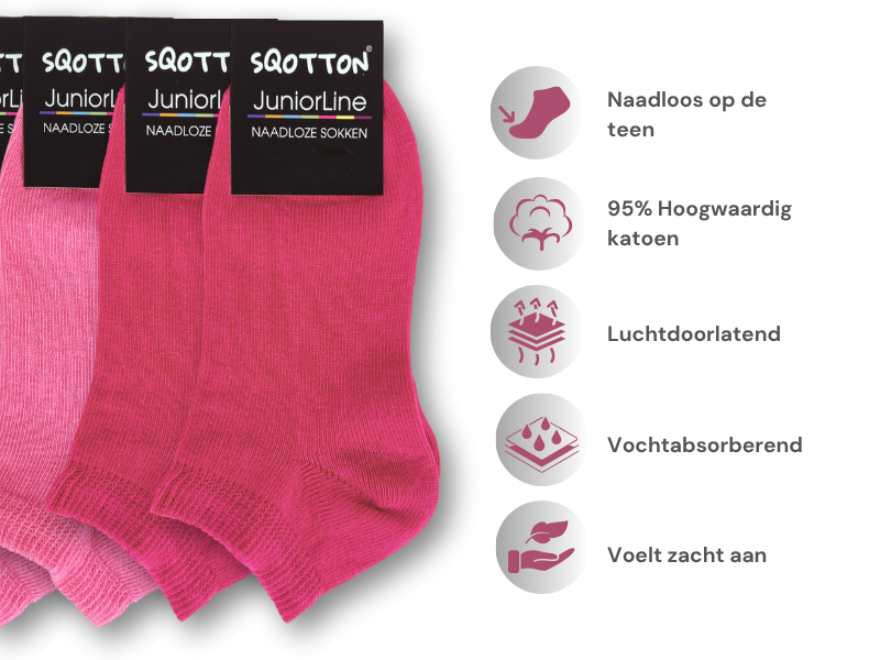 6 paar meisjes Sneakersokken Katoen Roze-Mix