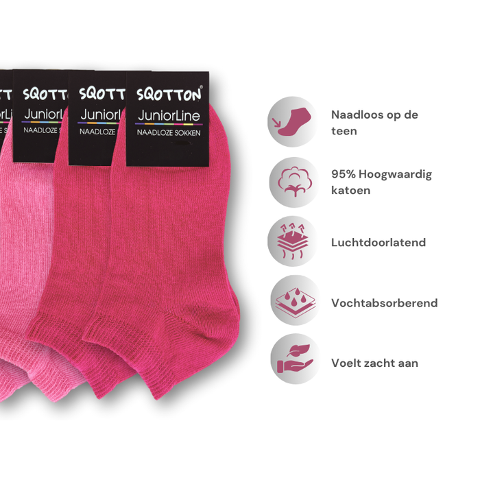 6 paar meisjes Sneakersokken Katoen Roze-Mix