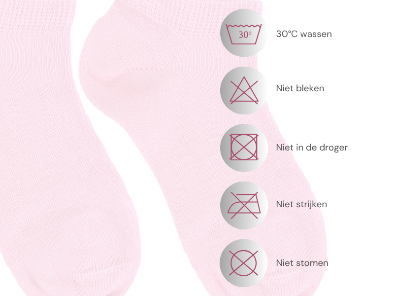 6 paar meisjes Sneakersokken Katoen Roze-Mix