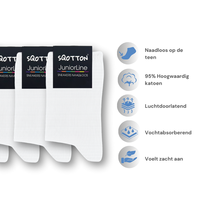 5 paar Kindersokken Katoen Wit