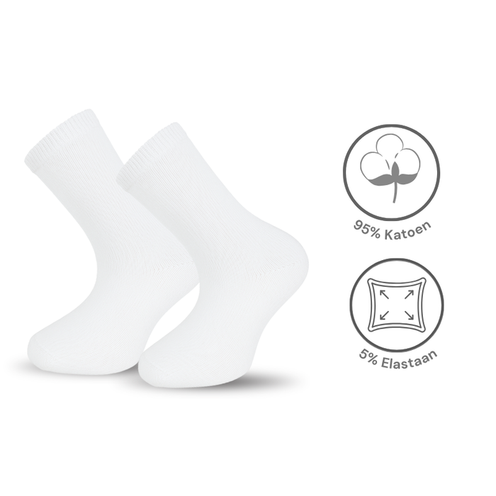 5 paar Kindersokken Katoen Wit