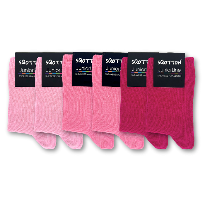 6 paar Meisjessokken Katoen Roze-Mix