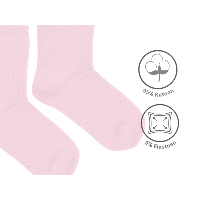 6 paar Meisjessokken Katoen Roze-Mix