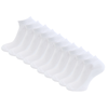 10 paar Badstof Sneakersokken Extra gevoerd Naadloos Wit