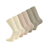6 paar Katoenen damessokken Naadloze sokken Beige/Zand/Taupe