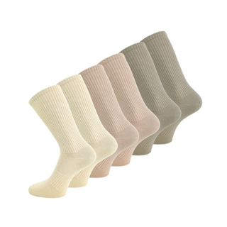 6 paar Katoenen damessokken Naadloze sokken Beige/Zand/Taupe