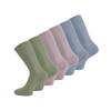 6 paar Katoenen damessokken Naadloze sokken  Groen/Lila/Blauw