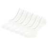 6 paar Invisible sneakersokken Footies Siliconen hiel Wit