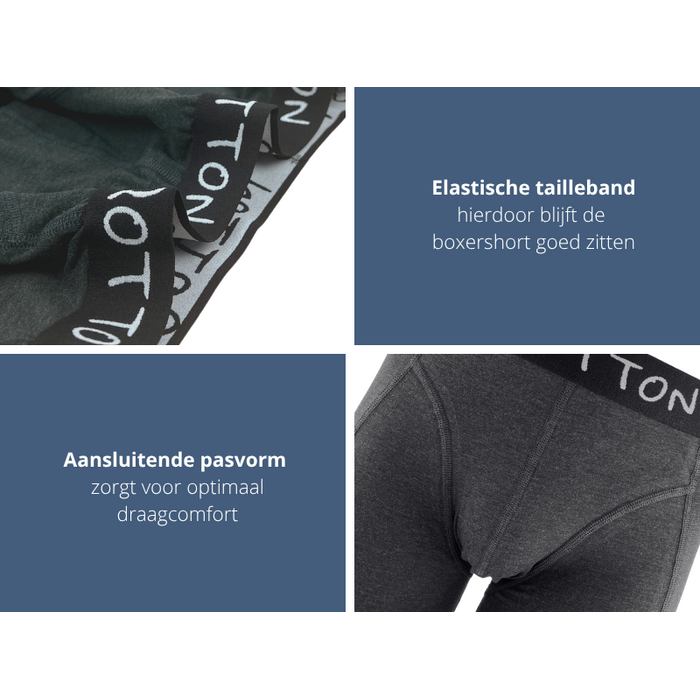 Heren boxershorts 10 stuks Basic mix