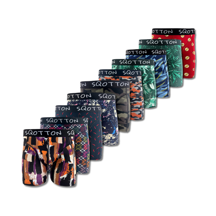 Heren boxershorts 10 stuks Print mix