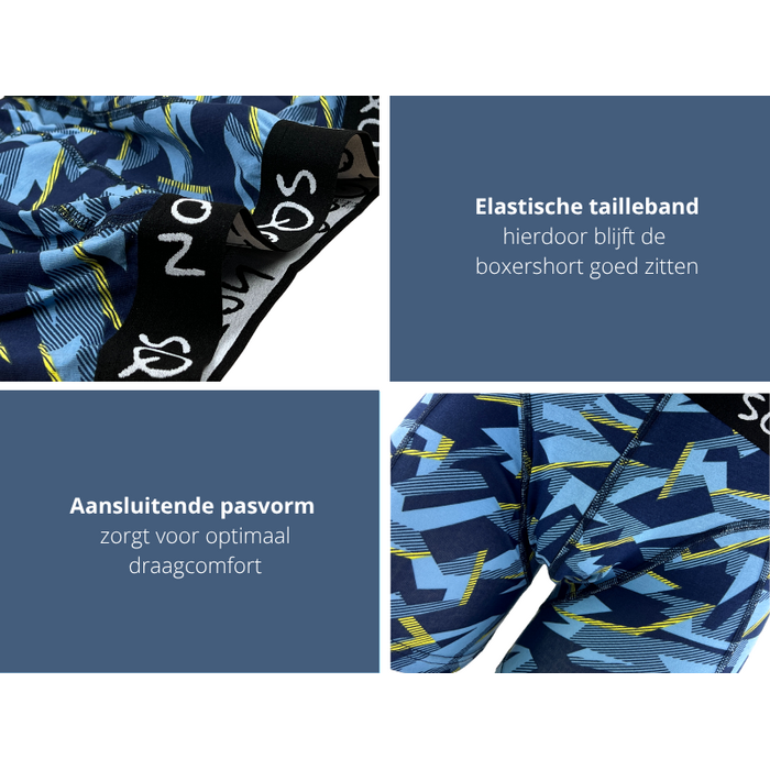 Heren boxershorts 10 stuks Print mix