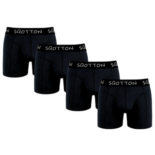Heren Boxershorts 4-Pack Normale Lengte Zwart