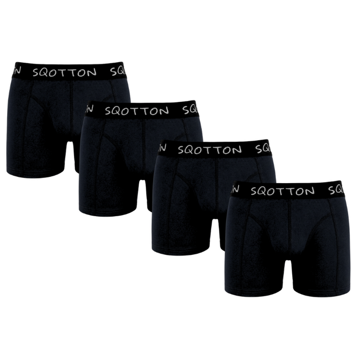 Heren Boxershorts 4-Pack Normale Lengte Zwart